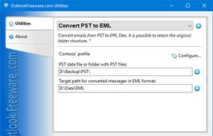 Convert PST to EML for Outlook screenshot 1