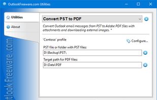 Convert PST to PDF for Outlook screenshot 1