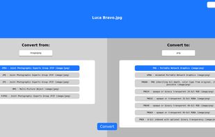 Here I choose the file I will convert and the formats