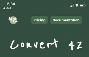 Landing page for Convert42