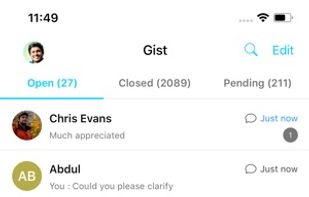 Gist CRM screenshot 1