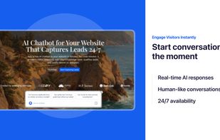 Engage visitors instantly with real-time, human-like AI conversations