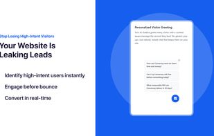 Greet every visitor with a personalized message before they bounce