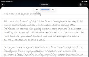 Generate handwritten documents