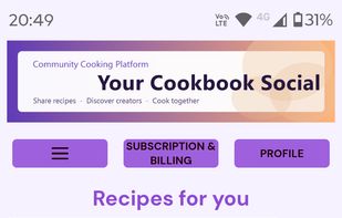 CookbookSocial screenshot 1