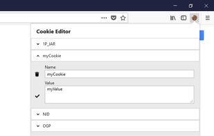 Cookie-Editor screenshot 1