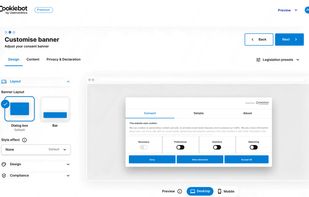 Cookiebot screenshot 1