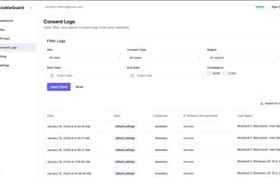 Compliant Consent Logging