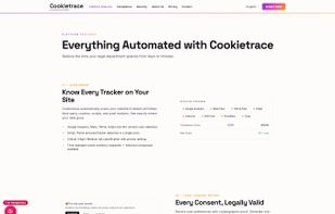 Scan engine – automatic detection of cookies, pixels and third-party trackers with compliance and risk scores