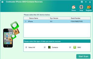Coolmuster iPhone SMS+Contacts Recovery screenshot 1