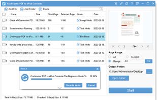 Coolmuster PDF to ePub Converter screenshot 1