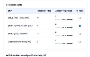 Volunteer / Task Sign-up