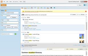 Copernic Desktop Search screenshot 1