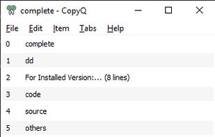Shows a list of previously copied text or images.