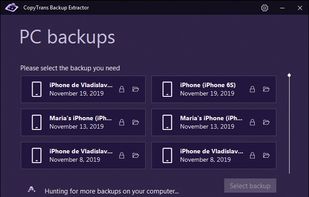 CopyTrans Backup Extractor screenshot 1