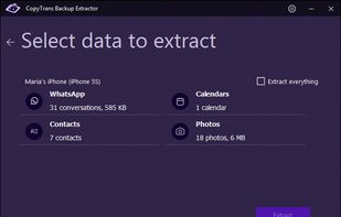CopyTrans Backup Extractor screenshot 2