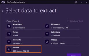 CopyTrans Backup Extractor screenshot 3