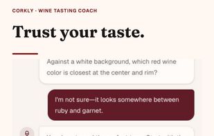 Trust your taste with a guided wine tasting conversation.