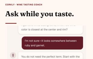 Ask questions while you taste and get practical, in-context guidance.