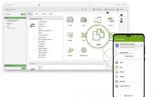 Central file management for mobile devices with maximum security and efficiency