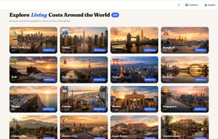 Browse cost of living data for over 900 cities, countries, US states, and territories. Visual location grid for nomads, expats, and remote workers comparing places to live.