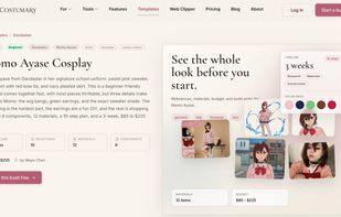 Templates related to cosplay in Costumary.com