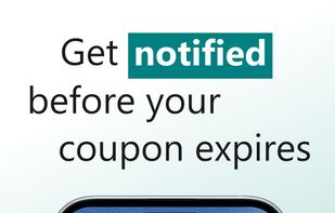 Get a notification before your personal coupon code expires or when new discounts are available for shops you watch.