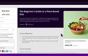 AI generated course overview landing page