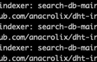DHT indexing progress