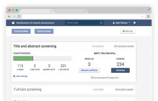 Covidence screenshot 1