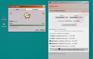 focus room and a Desktop pet, classic theme