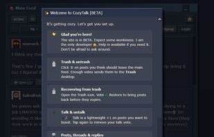 features, dark mode