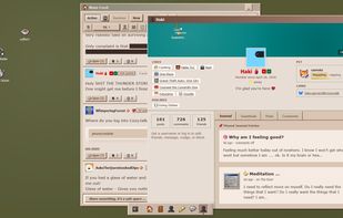 main page, admin profile, default "cozy" theme