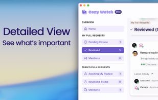 Desktop UI with showing the details.