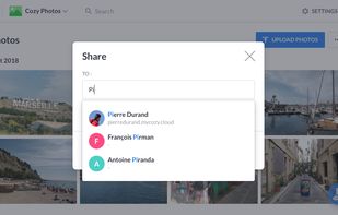 Share your photos and files with your friends and family.