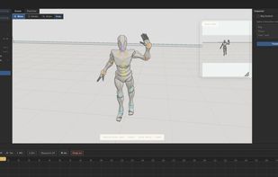 Greybox previs wipe versus the generated AI video from the same cameras