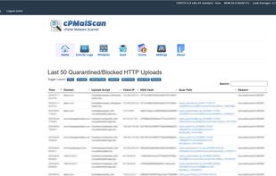 cPMalScan WHM Home Screen