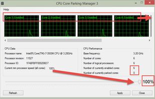 CPU Core Parking Manager 3 screenshot 1