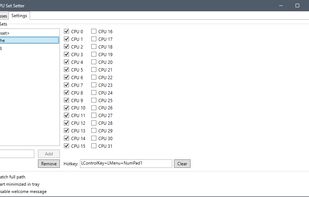 CPUSetSetter screenshot 1