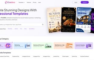 Browse and customize high-quality templates across social media, marketing, business, and personal design categories.