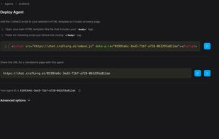 Deploy your AI agent to any website with a single script.