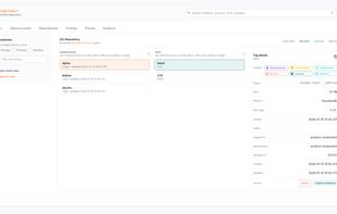 Explore container repositories with namespaces, tags, digests, and metadata. Craftifact shows platform information, image size, and upload history for full transparency.