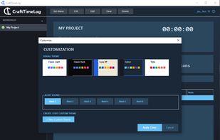 Theme selection window