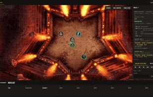 Interactive battle maps with animated environments, tokens, integrated dice rolling, and combat tracking.