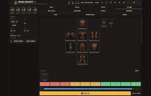 Visual equipment management with inventory, enchanted gear, and loot boxes.