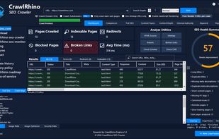 CrawlRhino SEO Crawler Dashboard Scan