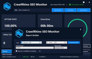 CrawlRhino SEO Monitor Report Builder