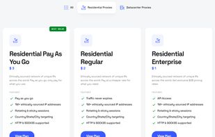 Residential proxy service