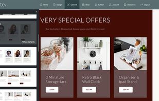 Customise your website with drag & drop blocks.