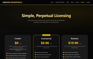 Creative Soundtrack Pricing